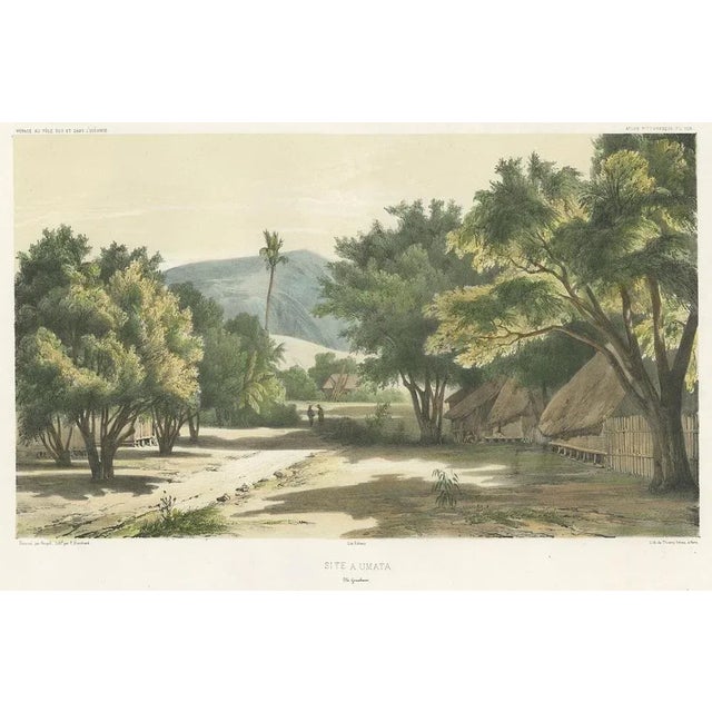 D'Urville, Illustration of Umatec, Guam, 1850, Print For Sale - Image 4 of 5