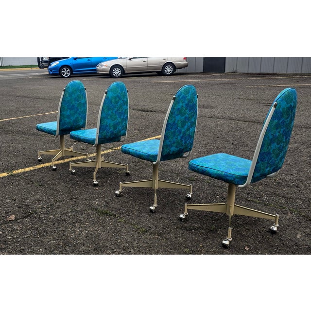 1970s 1970s Mid-Century Modern Dining Table Chairs For Sale - Image 5 of 9