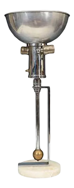 Art Deco Nickel and Brass Lamp by Gilbert Rohde