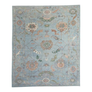 Turkish Oushak Rug 8'8" x 10'2" #20406 For Sale