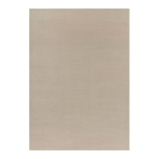 Rug & Kilim’s Oversized Contemporary Textural Solid Rug in Cream and White Tones - 12x17 For Sale