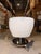 Vanguard Furniture Michael Weiss for Vanguard Light Blue & White Velvet Lounge Chair With Swivel For Sale - Image 4 of 7