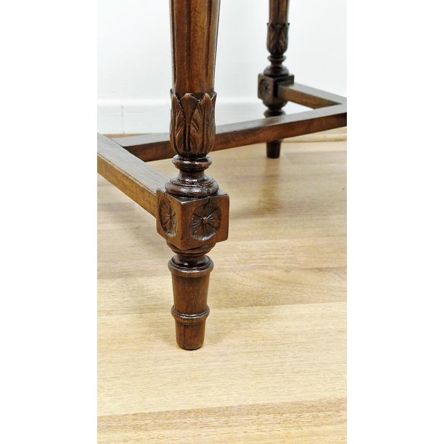 Umbertine Hand-Carved Walnut Side Tables, Italy, Late 19th Century, 1890s, Set of 2 For Sale - Image 12 of 14