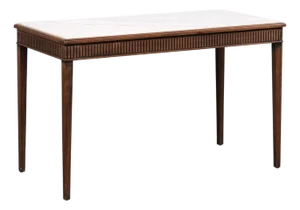 Vintage French Console w/Honed Marble Top