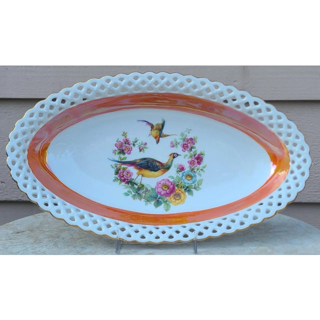 Traditional Vintage Schumann Bavaria Reticulated Bowl For Sale - Image 3 of 12