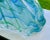 Murano Green and Blue Scalloped Large Glass Statement Bowl For Sale - Image 9 of 10