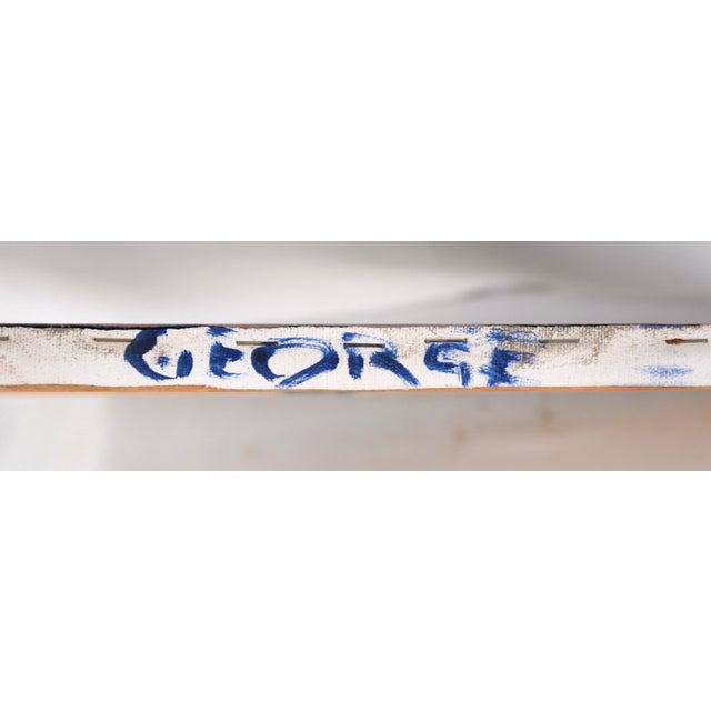 Blonde Nude Leaning on a Stool in Oil by George Wishon For Sale In Monterey, CA - Image 6 of 8