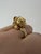 Metal Late 20th Century Ilias Lalaounis Lion Head Bypass Ring 18k Yellow Gold and Ruby, Size 6.5 For Sale - Image 7 of 8