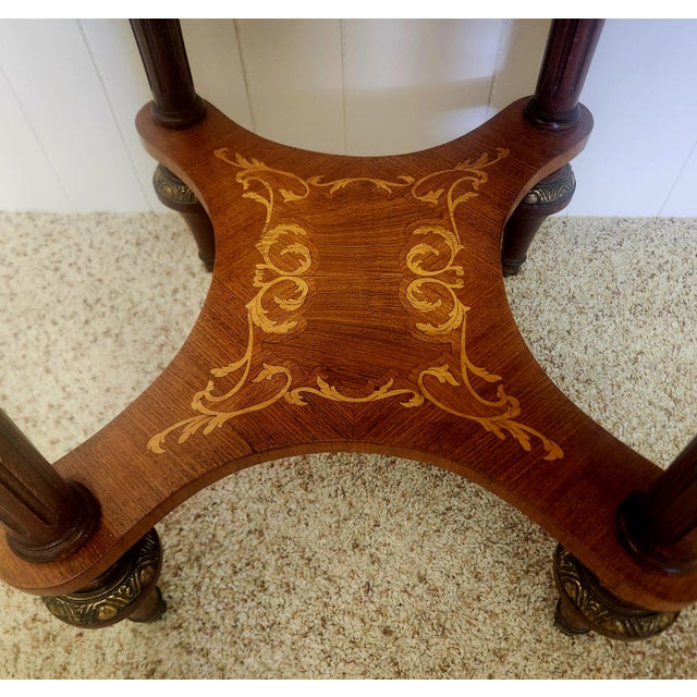 19th C French Marquetry and Ormolu Cabinet on Stand For Sale - Image 12 of 18