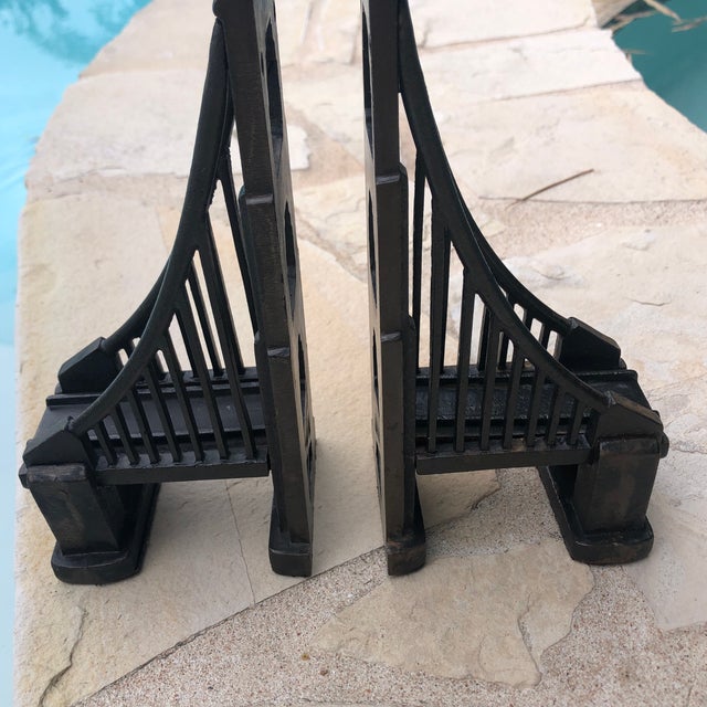 Architectural Cast Iron Suspension Bridge Bookends a Pair Chairish