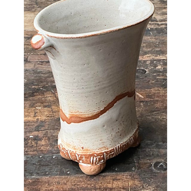 Mid-Century Modern Vintage Original Splatter Studio Pottery Vase For Sale - Image 3 of 12