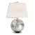 Paloma Contreras for Visual Comfort Signature Comtesse Medium Globe Table Lamp in Polished Nickel with Linen Shade For Sale