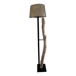 Rustic Kennebunkport Driftwood Floor Lamp For Sale