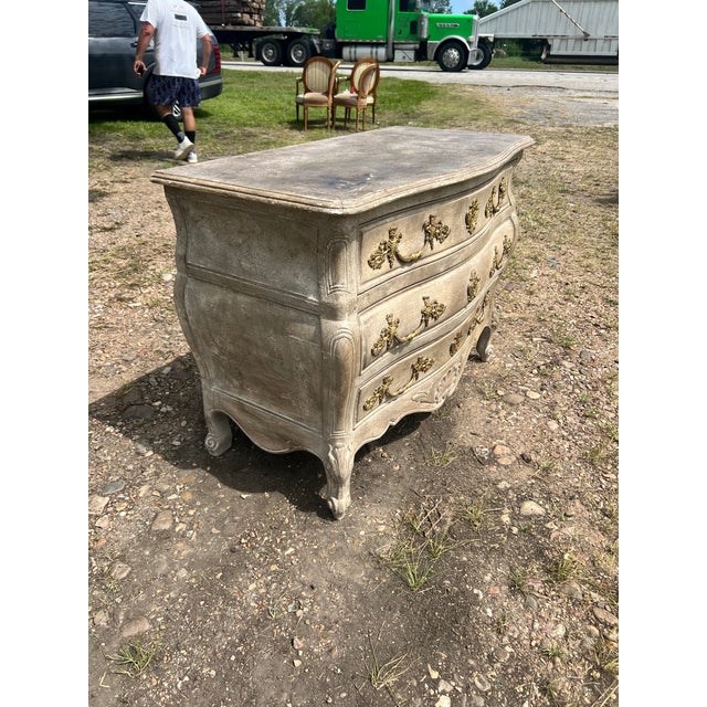 Mid 19th Century French 19th Century Louis XV Painted Chest of Drawers or Commode For Sale - Image 5 of 12