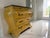 French Provincial Bombe Commode With Marble Top in Distressed Mustard Finish For Sale In Naples, FL - Image 6 of 14