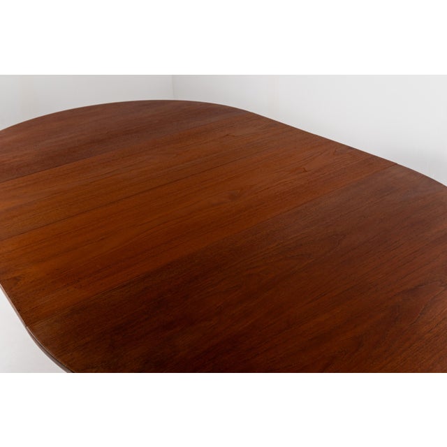 Mid-Century Modern Teak Dining Table with Two Extendable Leaves from H.P. Hansen, 1960s For Sale - Image 16 of 18