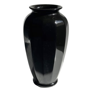 Art Deco Revival Ceramic Vase, 1980s For Sale