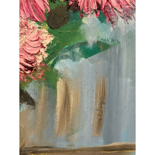 Late 20th Century Floral Oil on Canvas by Unknown Artist, Vintage For Sale - Image 9 of 12