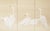C. 1970s Japanese Style Monochrome Silk Screen "Egrets and Moon" For Sale - Image 4 of 17