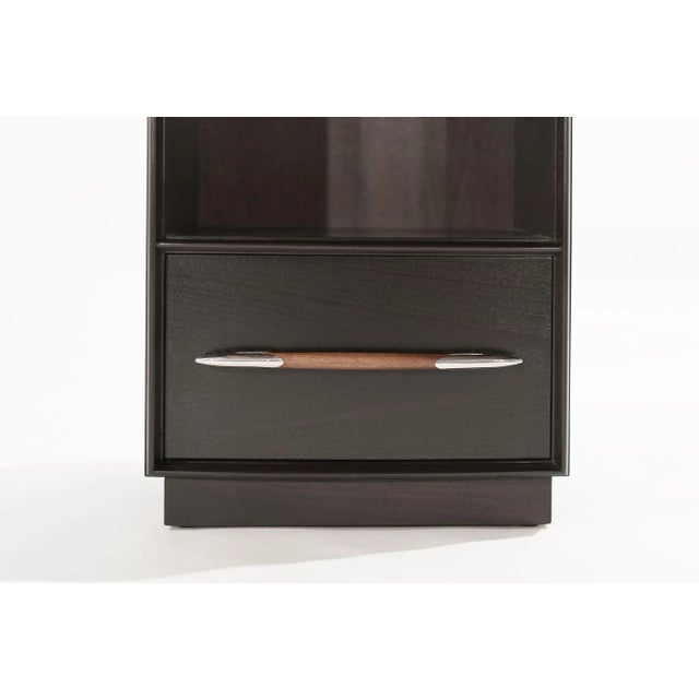 Wood Dark Walnut Nightstands by t.h. Robsjohn-Gibbings, 1950s For Sale - Image 7 of 13