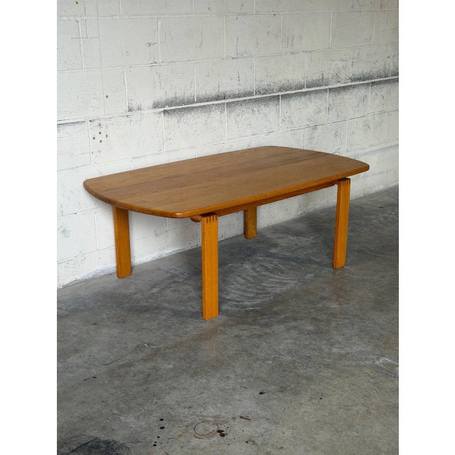 Mid-Century Modern Oak Coffee Table Mid-Centuryl Modern Mid-Century Modern 1970s For Sale - Image 3 of 11
