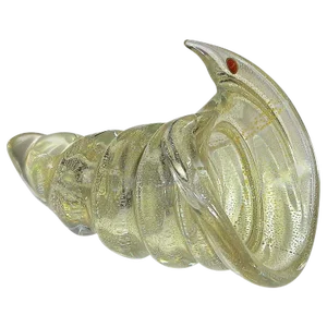 Large Gold Silver Murano Counch Shell Centerpiece Bowl