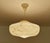Metal Art Deco Ivory Glass Pendant Light, 1950s For Sale - Image 7 of 18