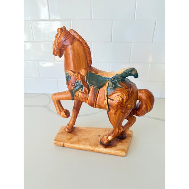 Early 20th Century Early 20th Century Ceramic Horse Figurine For Sale - Image 5 of 8