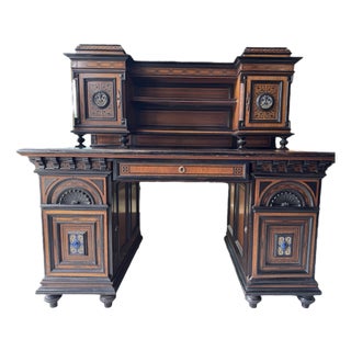 Late 19th or Early 20th Century a Bruce James Talbert-Inspired Victorian Writing Desk For Sale