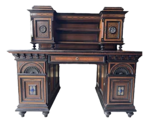 Late 19th or Early 20th Century a Bruce James Talbert-Inspired Victorian Writing Desk