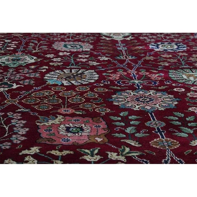 1960s 1960s Old Persian Tabriz Area Rug 9’9″ X 15’9″ For Sale - Image 5 of 13