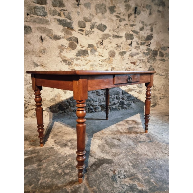 Vintage French Table in Cherrywood, 1930s For Sale - Image 11 of 14
