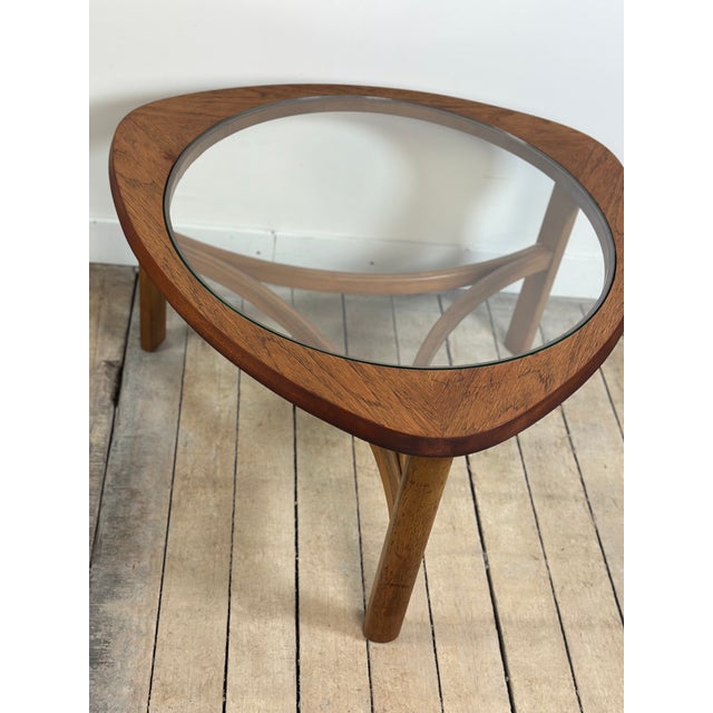 Tricester Coffee Table in Teak and Glass from Nathan, 1970s For Sale - Image 4 of 7