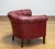 Mid-Century Modern Swedish Red-Brown Leather Chesterfield Armchair, 1930s For Sale - Image 3 of 12