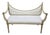 Mid 20th Century Hollywood Regency Neoclassical Curved Back Upholstered Bench For Sale
