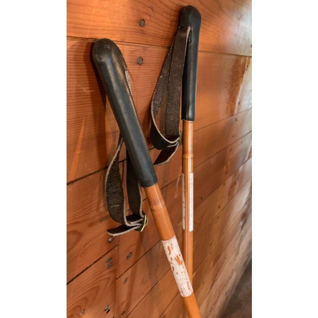 Vintage Bamboo Ski Poles Winter Decor Chairish