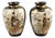 Japanese Meiji Cobalt and Gilded Kyoto Satsuma Vases from Kinkozan, 1890s, Set of 2 For Sale