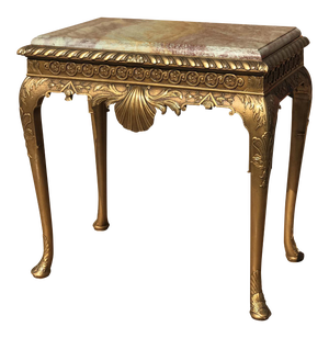 Giltwood Marble Top Console