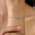 Green Dainty Stackable Emerald Chain Bracelet in Pure 925 Silver for Everyday Wear For Sale - Image 8 of 11