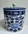 Blue Fukagawa Koransha Blue &.White Peonies Lidded Porcelain Jar, C. 1930s For Sale - Image 8 of 17
