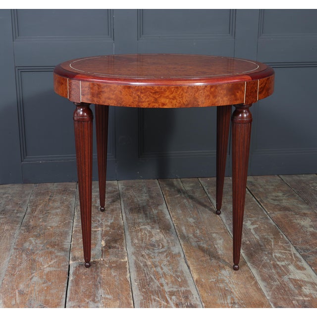 Art Deco French Burr Yew Games Table, 1925 For Sale - Image 14 of 16