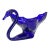 Mid-Century 1960s Cobalt Blue Swan Glass Triangular Centerpiece Bowl For Sale