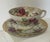 Vintage Royal Sealy Japan Roses & Heavy Gold Filigree Footed Tea Cup & Saucer Set For Sale - Image 4 of 12