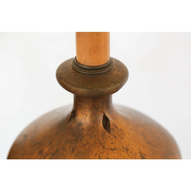 Gorgeous Golden Mid-Century Brutalist Cut-Out Ceramic Table Lamps - A Pair For Sale - Image 11 of 17