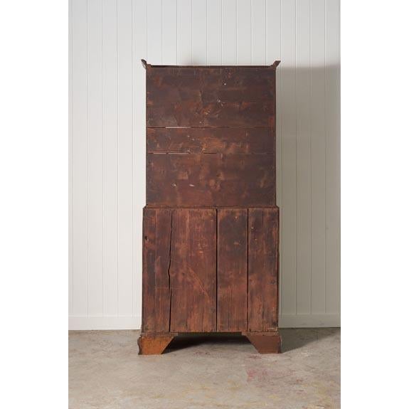 Early 19th Century Astral Glazed Burl Mahogany Bureau Bookcase For Sale - Image 4 of 14