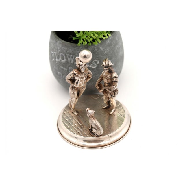 Silver Statuette with Group of Acrobats and Dog For Sale - Image 5 of 6