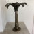 Vintage Pierced Metal Palm Tree Candle Holder For Sale - Image 9 of 9
