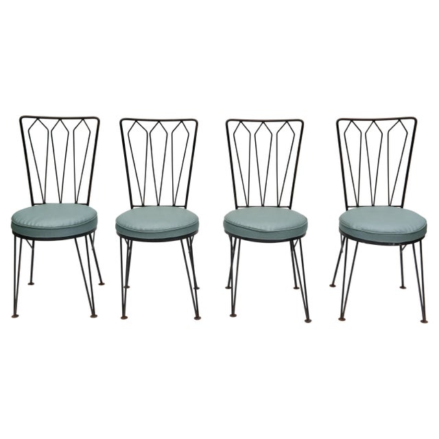 Iron Mid-Century Dining Chairs by Woodard - Set of 4 For Sale - Image 13 of 13