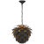 Cynara Small Chandelier in Matte Black and Gild Designer: Chapman & Myers Canopy: 5.5" Round Mounting: Chain Shade Detail:...
