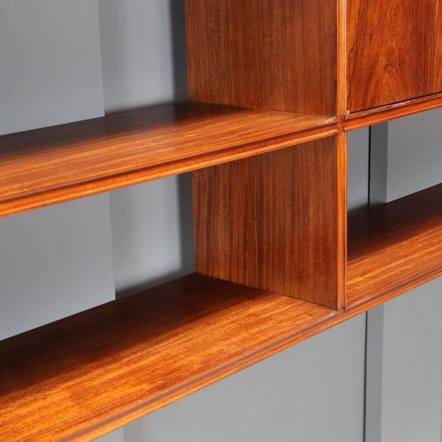 Brown Mid-Century Wall Cabinet, 1950s-1960s For Sale - Image 8 of 14